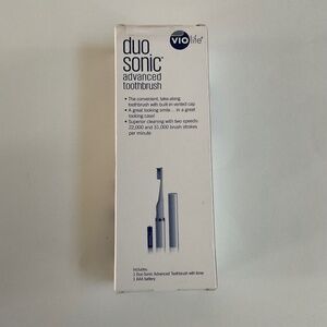 VIOLIFE Duo Sonic Advanced Battery Operated Toothbrush For Home And Travel NEW